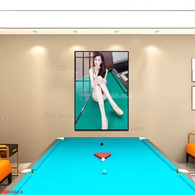 File in trần File tranh quán bida bi-a BILLARD BIDA614 (bản gốc) bầu trời