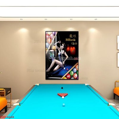 File PSD File tranh quán bida bi-a BILLARD BIDA648 (bản gốc) chất lượng nhất