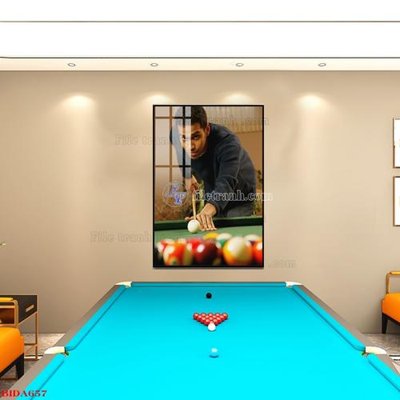 Tải file File tranh quán bida bi-a BILLARD BIDA657 (PSD) cho in tranh kính
