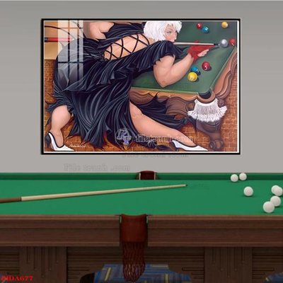 File tranh in mica File tranh quán bida bi-a BILLARD BIDA677 (độ phân giải cao)