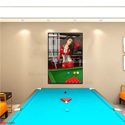 File in trần File tranh quán bida bi-a BILLARD BIDA689 (bản gốc) mây trời