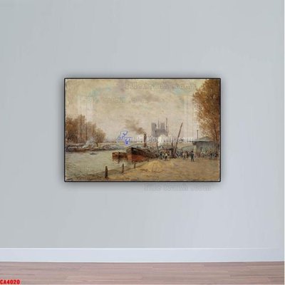 Ảnh gốc Tranh sơn dầu phong cảnh châu âu CA4020 (nét căng) in mica