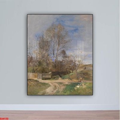 File in ấn cao cấp Tranh sơn dầu phong cảnh châu âu CA4123 (file gốc)