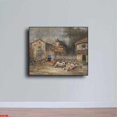 File gốc Tranh sơn dầu phong cảnh châu âu CA4190 (cho in ấn) từ kho Filetranh