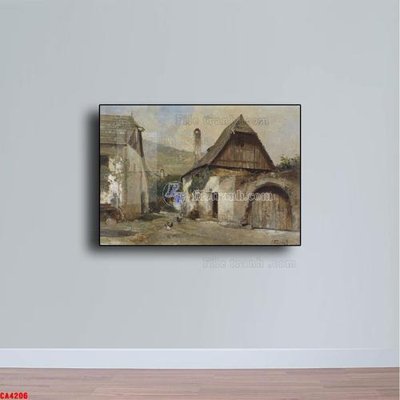File tranh Tranh sơn dầu phong cảnh châu âu CA4206 (bản gốc) in lụa dán tường