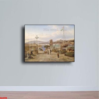 File tranh gốc Tranh sơn dầu phong cảnh châu âu CA4229 chủ đề hiện đại