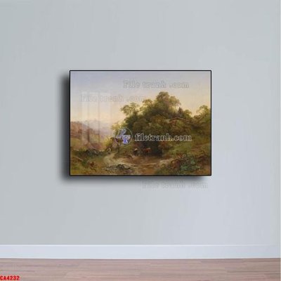 File ảnh gốc Tranh sơn dầu phong cảnh châu âu CA4232 không vỡ nét
