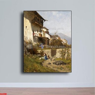File tranh Tranh sơn dầu phong cảnh châu âu CA4286 (gốc) chủ đề thành phố
