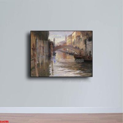 Download file Tranh sơn dầu phong cảnh châu âu CA4295 (gốc) in mica ốp bếp