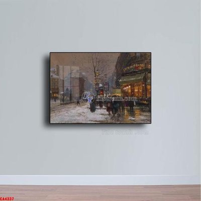 Tải file tranh gốc Tranh sơn dầu phong cảnh châu âu CA4337 chất lượng cao