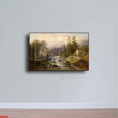 File gốc Tranh sơn dầu phong cảnh châu âu CA4341 (PNG) nền trong suốt
