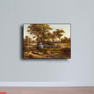 Tải file Tranh sơn dầu phong cảnh châu âu CA4361 (gốc) chủ đề phong thủy