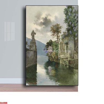 File gốc Tranh sơn dầu phong cảnh châu âu CA4368 (dành cho trang trí nội thất)