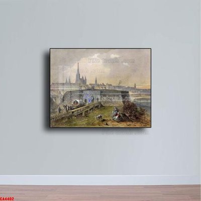 File gốc Tranh sơn dầu phong cảnh châu âu CA4402 (PSD/TIFF) độ phân giải cao