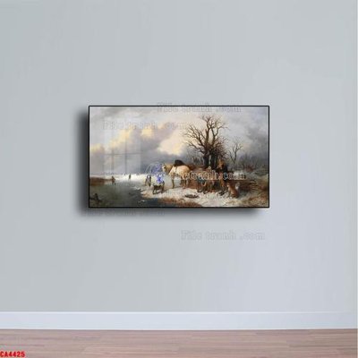 File in lụa Tranh sơn dầu phong cảnh châu âu CA4425 (phong cảnh) Tranh sơn dầu phong cảnh châu âu CA4425