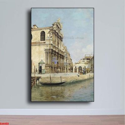 File tranh Tranh sơn dầu phong cảnh châu âu CA4433 (ảnh gốc) in trần nhà
