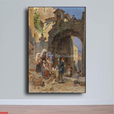 Tải file Tranh sơn dầu phong cảnh châu âu CA4443 (gốc) in ấn chất lượng