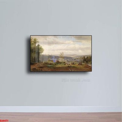 File tranh gốc Tranh sơn dầu phong cảnh châu âu CA4471 (sắc nét từng chi tiết)