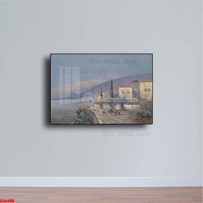 Ảnh gốc Tranh sơn dầu phong cảnh châu âu CA4486 (siêu chi tiết) để in ấn