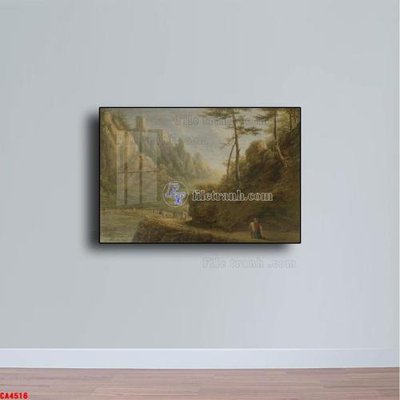 File gốc Tranh sơn dầu phong cảnh châu âu CA4516 (vector) cho in ấn