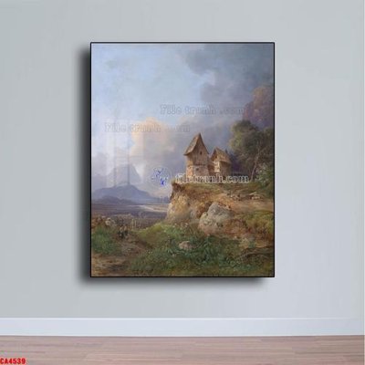 File gốc Tranh sơn dầu phong cảnh châu âu CA4539 (bản quyền) cho in ấn