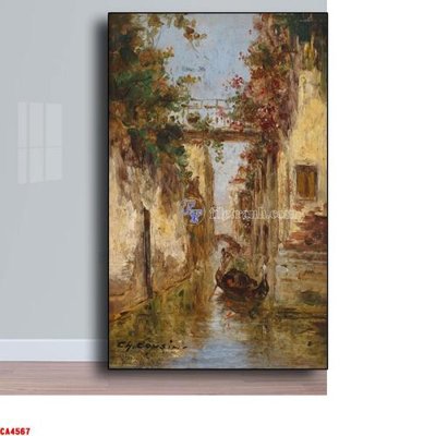 File in mica Tranh sơn dầu phong cảnh châu âu CA4567 (ảnh gốc) đẹp