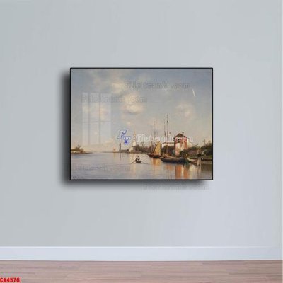 File gốc Tranh sơn dầu phong cảnh châu âu CA4576 (vector) cho in ấn