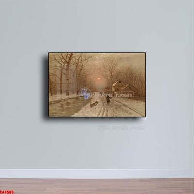 File gốc in ấn Tranh sơn dầu phong cảnh châu âu CA4583 chất lượng vượt trội