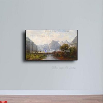 File tranh Tranh sơn dầu phong cảnh châu âu CA4586 (gốc) in backlit film