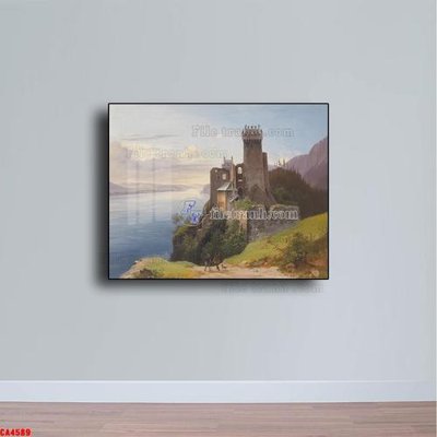 File ảnh Tranh sơn dầu phong cảnh châu âu CA4589 (gốc) dùng in Pano