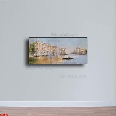 File gốc Tranh sơn dầu phong cảnh châu âu CA4590 (phiên bản chuẩn) để in ấn