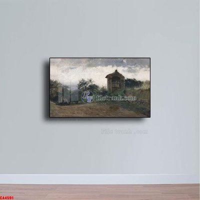 File gốc in ấn Tranh sơn dầu phong cảnh châu âu CA4591 độ phân giải cao