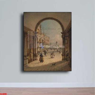 Tệp tin gốc Tranh sơn dầu phong cảnh châu âu CA4606 (chất lượng cao) Tranh sơn dầu phong cảnh châu âu CA4606