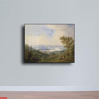 File gốc Tranh sơn dầu phong cảnh châu âu CA4648 (in lụa) họa tiết 3D