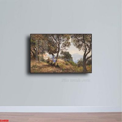 File ảnh Tranh sơn dầu phong cảnh châu âu CA4658 (gốc) in decal dán tường
