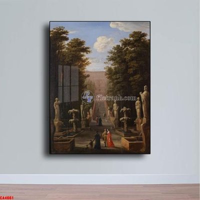 File gốc in tráng gương Tranh sơn dầu phong cảnh châu âu CA4661 chi tiết