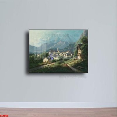 File tranh Tranh sơn dầu phong cảnh châu âu CA4669 (ảnh gốc) in trần xuyên sáng