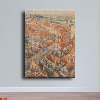 File gốc in ấn Tranh sơn dầu phong cảnh châu âu CA4672 độ phân giải cao