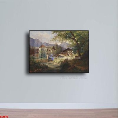File in trần Tranh sơn dầu phong cảnh châu âu CA4673 (bản gốc) 5D