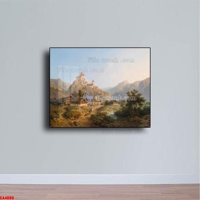 Tải file Tranh sơn dầu phong cảnh châu âu CA4680 (gốc) để in ấn ngay