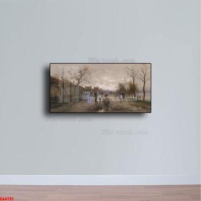 Hình ảnh file gốc Tranh sơn dầu phong cảnh châu âu CA4731 cho in UV