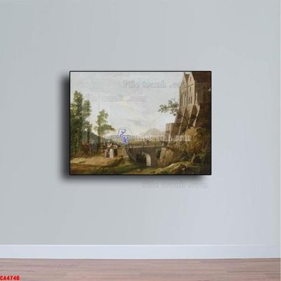 File gốc Tranh sơn dầu phong cảnh châu âu CA4746 (vector) cho in ấn