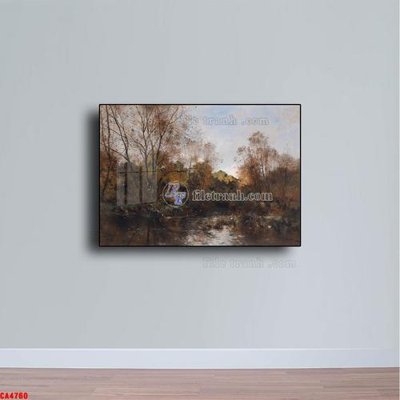 File in lụa Tranh sơn dầu phong cảnh châu âu CA4760 (tân cổ điển) Tranh sơn dầu phong cảnh châu âu CA4760