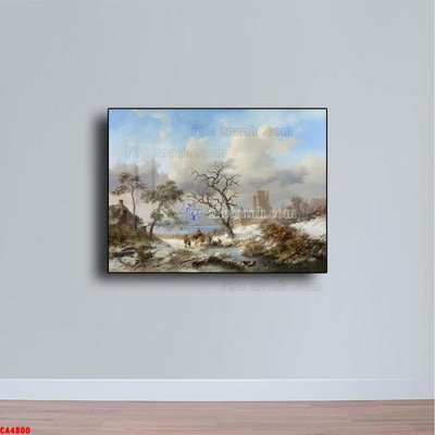 File gốc Tranh sơn dầu phong cảnh châu âu CA4800 (in tráng gương) sang trọng