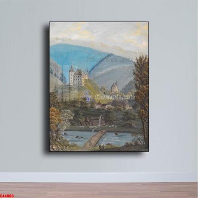 File in ấn Tranh sơn dầu phong cảnh châu âu CA4803 chuyên nghiệp