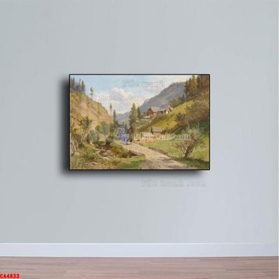 File in ấn chuyên nghiệp Tranh sơn dầu phong cảnh châu âu CA4833 (file gốc)