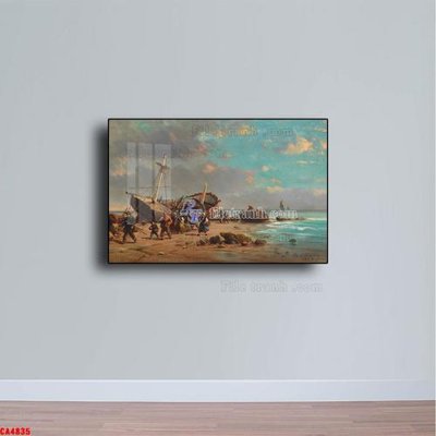 Download file gốc Tranh sơn dầu phong cảnh châu âu CA4835 (in lụa) tranh 3D