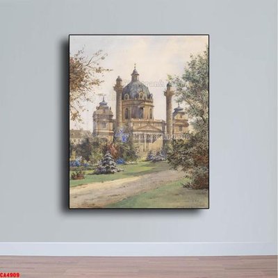 File gốc Tranh sơn dầu phong cảnh châu âu CA4909 (in mica) làm quà tặng