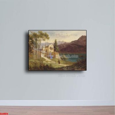 File tranh Tranh sơn dầu phong cảnh châu âu CA4924 (bản gốc) trang trí văn phòng