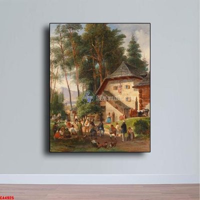 File tranh Tranh sơn dầu phong cảnh châu âu CA4925 (bản gốc) trang trí văn phòng